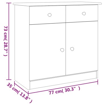 vidaXL Ντουλάπι ALTA 77x35x73cm από Μασίφ Ξύλο Πεύκου 1 τεμ.