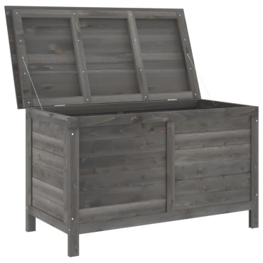 vidaXL Μπαούλο Αποθ. Κήπου Ανθρακί 99x49,5x58,5cm Μασίφ Ξύλο Ελάτης 1 τεμ.