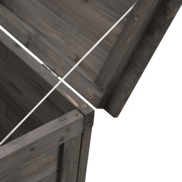 vidaXL Μπαούλο Αποθ. Κήπου Ανθρακί 99x49,5x58,5cm Μασίφ Ξύλο Ελάτης 1 τεμ.