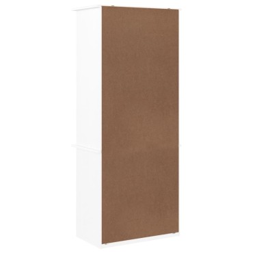 vidaXL Βιβλιοθήκη με Συρτάρια ALTA Λευκή 60x35x142cm Μασίφ Ξύλο Πεύκου 1 τεμ.