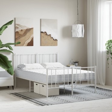 vidaXL Στρώμα Αφρού Σκληρότητα H2 H3 Λευκό 140x200cm 1 τεμ. - Διπλό