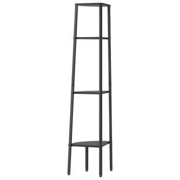 vidaXL Ραφιέρα Γωνιακή 4 Επίπεδων Μαύρη 45,5x31,5x150cm 1 τεμ.