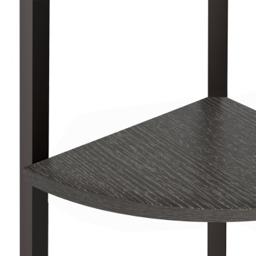 vidaXL Ραφιέρα Γωνιακή 4 Επίπεδων Μαύρη 45,5x31,5x150cm 1 τεμ.