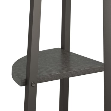 vidaXL Ραφιέρα Γωνιακή 4 Επίπεδων Μαύρη 45,5x31,5x150cm 1 τεμ.