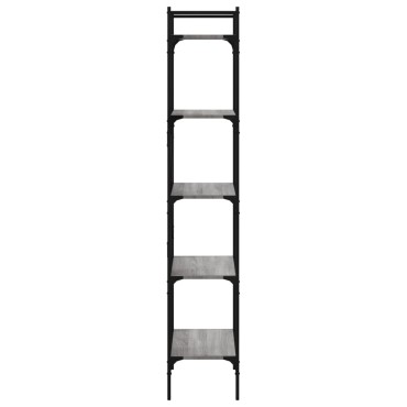 vidaXL Βιβλιοθήκη 5 Επιπέδων Γκρι Sonoma 56x31,5x174cm Επεξ. Ξύλο 1 τεμ.