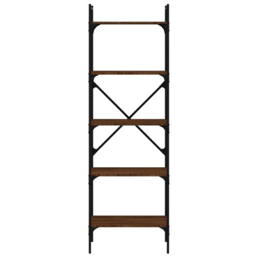 vidaXL Βιβλιοθήκη 5 Επιπέδων Καφέ Δρυς 56x31,5x174cm Επεξ. Ξύλο 1 τεμ.