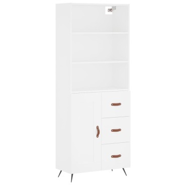 vidaXL Ντουλάπι Λευκό 69,5x34x180cm από Επεξεργασμένο Ξύλο 1 τεμ.