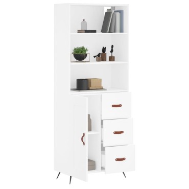 vidaXL Ντουλάπι Λευκό 69,5x34x180cm από Επεξεργασμένο Ξύλο 1 τεμ.