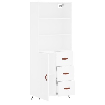 vidaXL Ντουλάπι Λευκό 69,5x34x180cm από Επεξεργασμένο Ξύλο 1 τεμ.