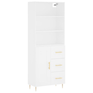 vidaXL Ντουλάπι Λευκό 69,5x34x180cm από Επεξεργασμένο Ξύλο 1 τεμ.
