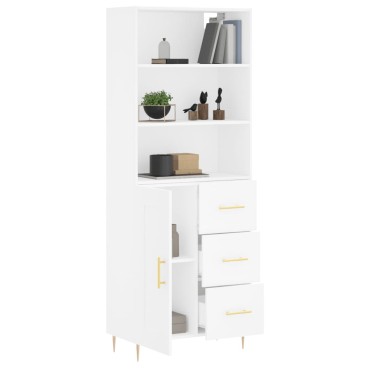vidaXL Ντουλάπι Λευκό 69,5x34x180cm από Επεξεργασμένο Ξύλο 1 τεμ.
