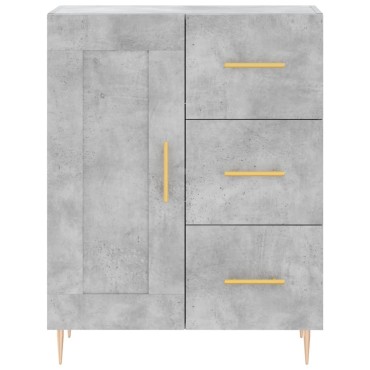 vidaXL Ντουλάπι Γκρι Σκυροδέματος 69,5x34x180cm Επεξεργασμένο Ξύλο 1 τεμ.