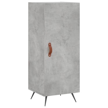 vidaXL Ντουλάπι Γκρι Σκυροδέματος 34,5x34x180cm Επεξεργασμένο Ξύλο 1 τεμ.