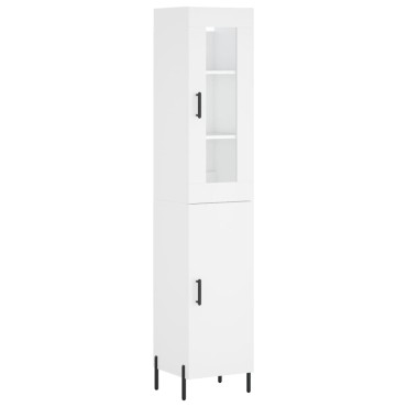 vidaXL Ντουλάπι Λευκό 34,5x34x180cm από Επεξεργασμένο Ξύλο 1 τεμ.