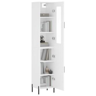 vidaXL Ντουλάπι Λευκό 34,5x34x180cm από Επεξεργασμένο Ξύλο 1 τεμ.