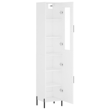 vidaXL Ντουλάπι Λευκό 34,5x34x180cm από Επεξεργασμένο Ξύλο 1 τεμ.