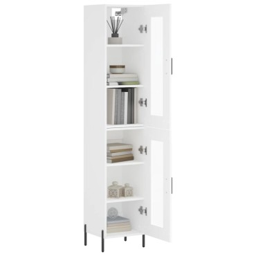 vidaXL Ντουλάπι Λευκό 34,5x34x180cm από Επεξεργασμένο Ξύλο 1 τεμ.