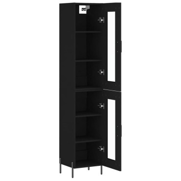 vidaXL Ντουλάπι Μαύρο 34,5x34x180cm από Επεξεργασμένο Ξύλο 1 τεμ.
