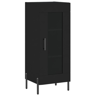 vidaXL Ντουλάπι Μαύρο 34,5x34x180cm από Επεξεργασμένο Ξύλο 1 τεμ.