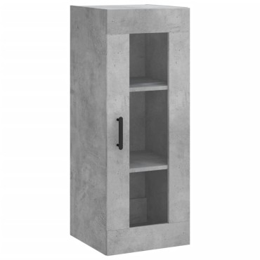 vidaXL Ντουλάπι Γκρι Σκυροδέματος 34,5x34x180cm Επεξεργασμένο Ξύλο 1 τεμ.