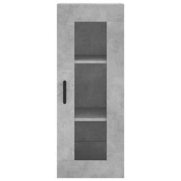 vidaXL Ντουλάπι Γκρι Σκυροδέματος 34,5x34x180cm Επεξεργασμένο Ξύλο 1 τεμ.