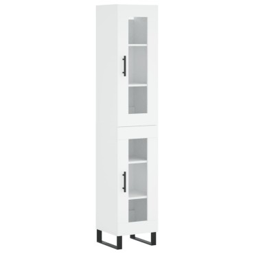 vidaXL Ντουλάπι Λευκό 34,5x34x180cm από Επεξεργασμένο Ξύλο 1 τεμ.