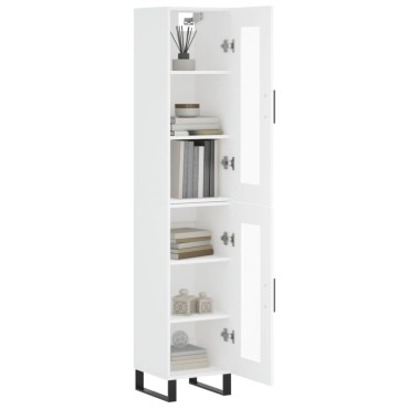 vidaXL Ντουλάπι Λευκό 34,5x34x180cm από Επεξεργασμένο Ξύλο 1 τεμ.