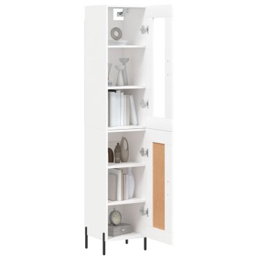 vidaXL Ντουλάπι Λευκό 34,5x34x180cm από Επεξεργασμένο Ξύλο 1 τεμ.