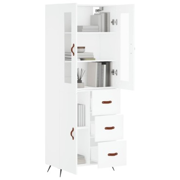 vidaXL Ντουλάπι Λευκό 69,5x34x180cm από Επεξεργασμένο Ξύλο 1 τεμ.