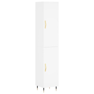 vidaXL Ντουλάπι Λευκό 34,5x34x180cm από Επεξεργασμένο Ξύλο 1 τεμ.