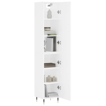 vidaXL Ντουλάπι Λευκό 34,5x34x180cm από Επεξεργασμένο Ξύλο 1 τεμ.