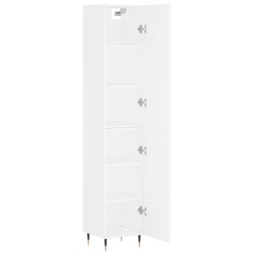 vidaXL Ντουλάπι Λευκό 34,5x34x180cm από Επεξεργασμένο Ξύλο 1 τεμ.