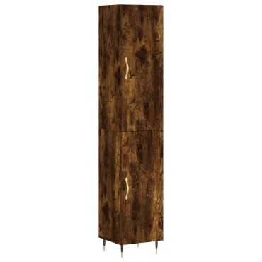 vidaXL Ντουλάπι Καπνιστή δρυς 34,5x34x180cm από Επεξεργασμένο Ξύλο 1 τεμ.