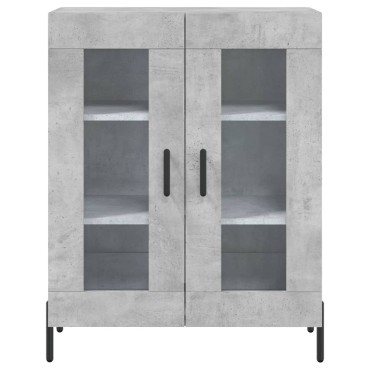 vidaXL Ντουλάπι Γκρι Σκυροδέματος 69,5x34x180cm Επεξεργασμένο Ξύλο 1 τεμ.