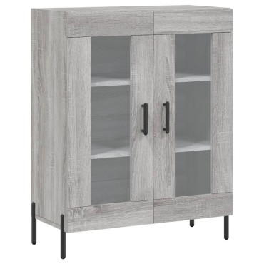 vidaXL Ντουλάπι Γκρι Sonoma 69,5x34x180cm Επεξεργασμένο Ξύλο 1 τεμ.