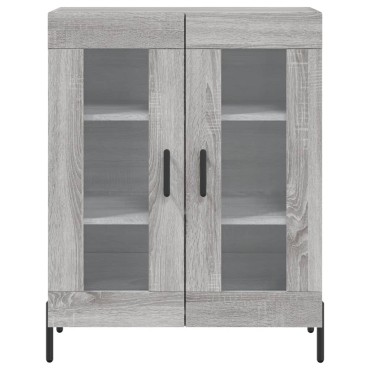 vidaXL Ντουλάπι Γκρι Sonoma 69,5x34x180cm Επεξεργασμένο Ξύλο 1 τεμ.