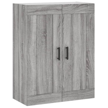 vidaXL Ντουλάπι Γκρι Sonoma 69,5x34x180cm Επεξεργασμένο Ξύλο 1 τεμ.