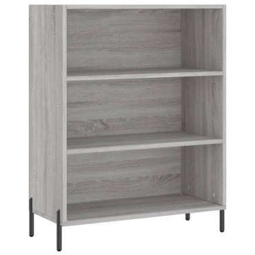 vidaXL Ντουλάπι Γκρι Sonoma 69,5x34x180cm Επεξεργασμένο Ξύλο 1 τεμ.