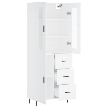 vidaXL Ντουλάπι Λευκό 69,5x34x180cm από Επεξεργασμένο Ξύλο 1 τεμ.