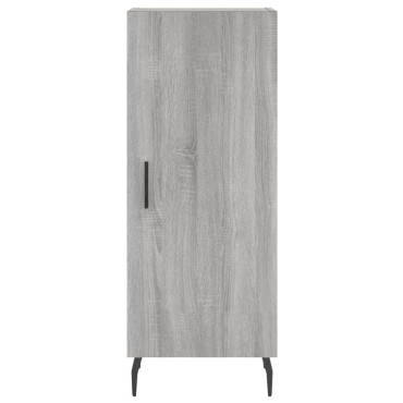 vidaXL Μπουφές Sonoma Γκρι 34,5x34x180cm από Επεξεργασμένο Ξύλο 1 τεμ.
