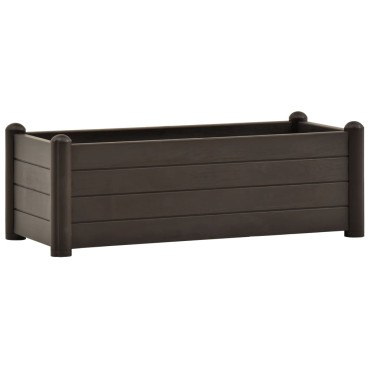 vidaXL Ζαρντινιέρα Υπερυψωμένη Μόκα 100 x 43 x 35 εκ. Πολυπροπυλένιο