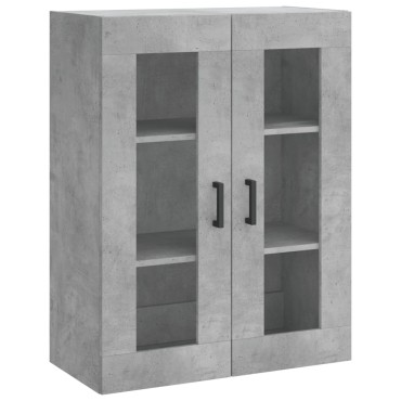 vidaXL Ντουλάπι Γκρι Σκυροδέματος 69,5x34x180cm Επεξεργασμένο Ξύλο 1 τεμ.