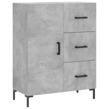 vidaXL Ντουλάπι Γκρι Σκυροδέματος 69,5x34x180cm Επεξεργασμένο Ξύλο 1 τεμ.