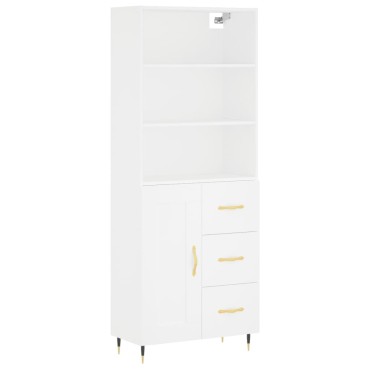 vidaXL Ντουλάπι Λευκό 69,5x34x180cm από Επεξεργασμένο Ξύλο 1 τεμ.