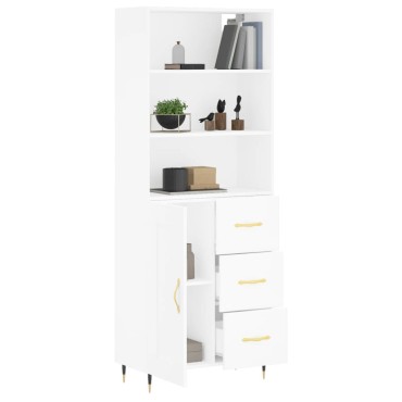 vidaXL Ντουλάπι Λευκό 69,5x34x180cm από Επεξεργασμένο Ξύλο 1 τεμ.