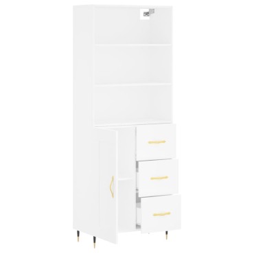 vidaXL Ντουλάπι Λευκό 69,5x34x180cm από Επεξεργασμένο Ξύλο 1 τεμ.
