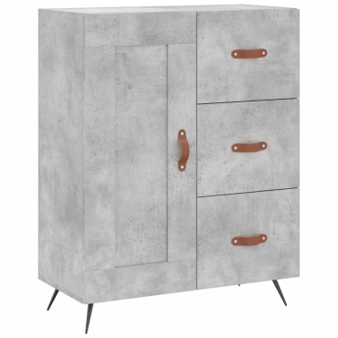vidaXL Ντουλάπι Γκρι Σκυροδέματος 69,5x34x180cm Επεξεργασμένο Ξύλο 1 τεμ.