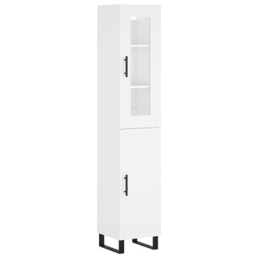 vidaXL Ντουλάπι Λευκό 34,5x34x180cm από Επεξεργασμένο Ξύλο 1 τεμ.