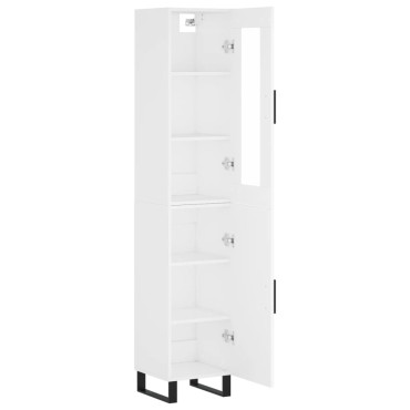 vidaXL Ντουλάπι Λευκό 34,5x34x180cm από Επεξεργασμένο Ξύλο 1 τεμ.