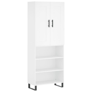 vidaXL Ντουλάπι Λευκό 69,5x34x180cm από Επεξεργασμένο Ξύλο 1 τεμ.